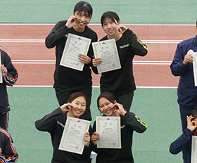 女子陸上競技部が大阪インカレで活躍 女子100m、200m、4×100mリレーで